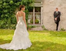 Hochzeitsfoto als Gemälde