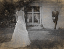 Skizze auf braunem Papier